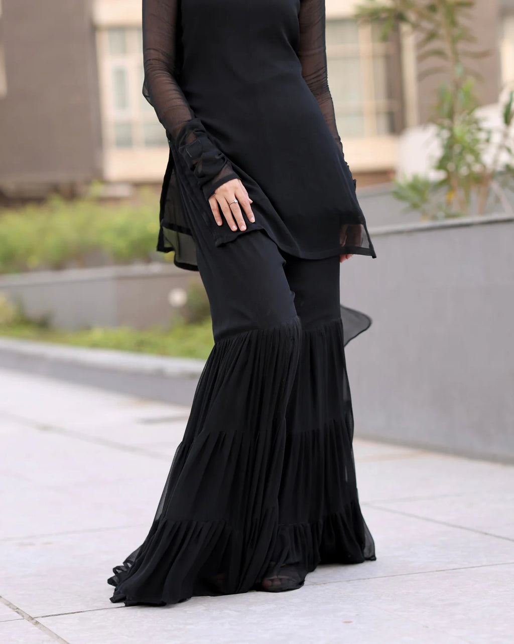 Long Garara style with Short Shirt 3PCs