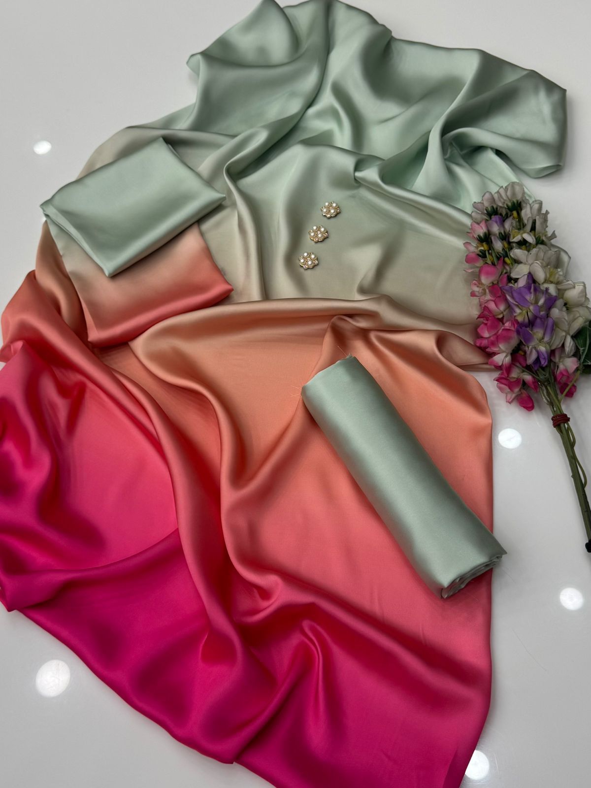 PREMIUM DIGITAL PRINTED SILK ALL OVER WITH SILK DUPPATA